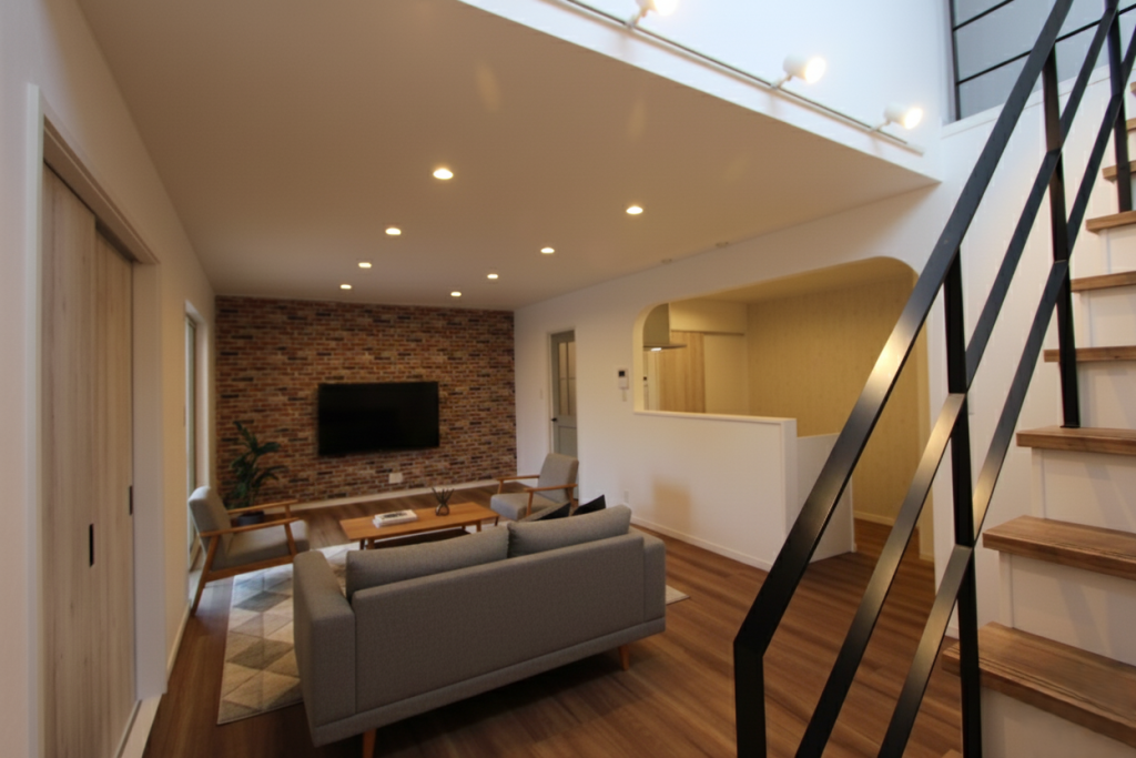 アースハウジング株式会社 一級建築士事務所 庭とウッドデッキでつながる、心地よい住まい