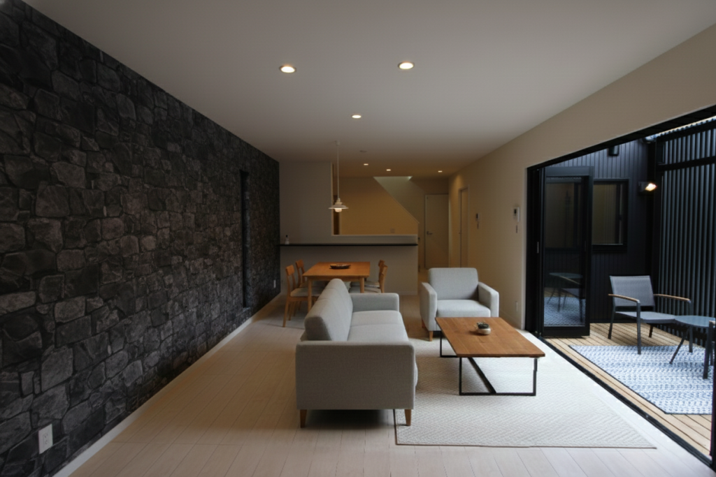 アースハウジング株式会社 一級建築士事務所 家族が自然と集まる“中心の庭”があるコートハウス