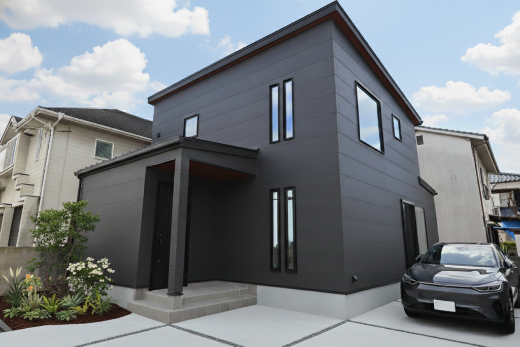 アースハウジング株式会社 一級建築士事務所 1階中心で暮らしが整うスタイリッシュな住まい