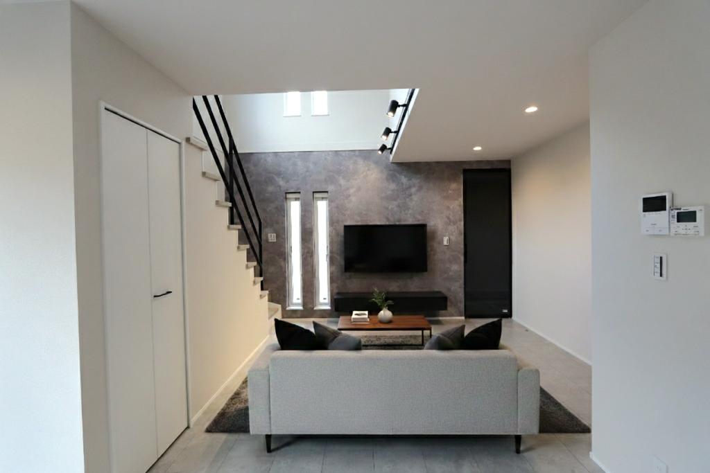 アースハウジング株式会社 一級建築士事務所 1階中心で暮らしが整うスタイリッシュな住まい