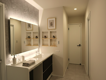 アースハウジング株式会社 一級建築士事務所 1階中心で暮らしが整うスタイリッシュな住まい