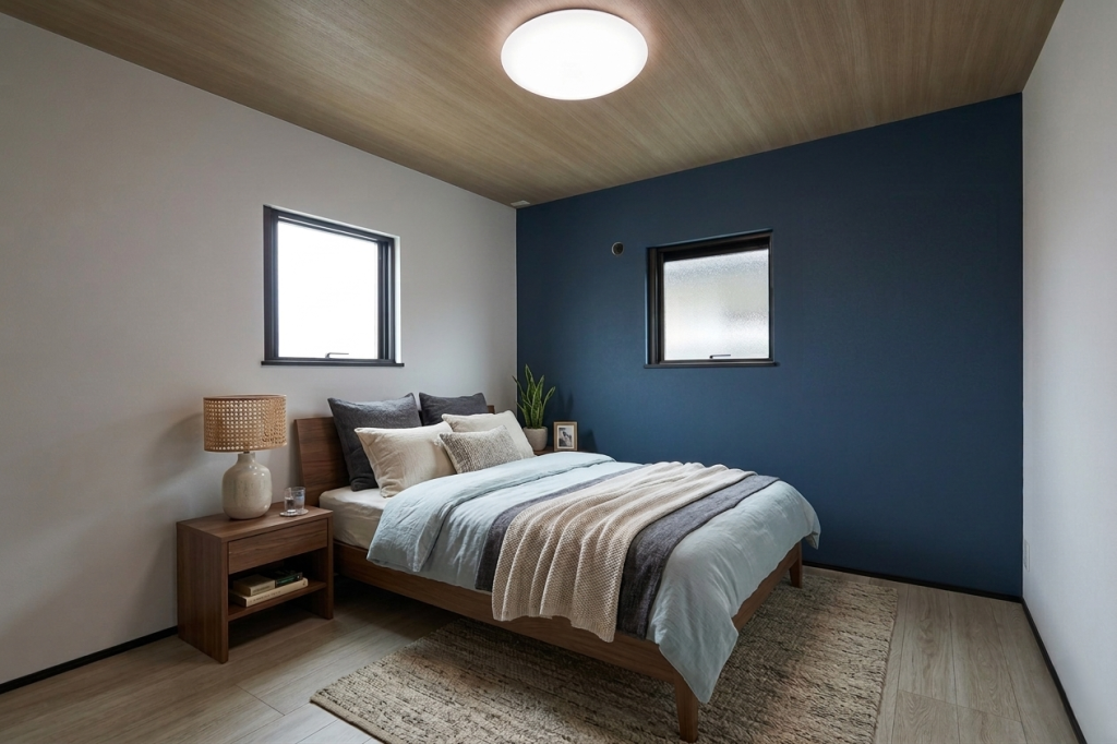 アースハウジング株式会社 一級建築士事務所 吹き抜けが光を届ける、上質なリビングのある家